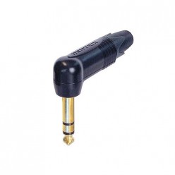 Neutrik NP3RX-B - 6.3 mm Angled Jack Plug 3 Pin Stereo male, black